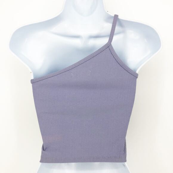 MADEWELL Women's One-Shoulder Crop Tank Small Sleekhold Purple NL392 NWT - Picture 5 of 9